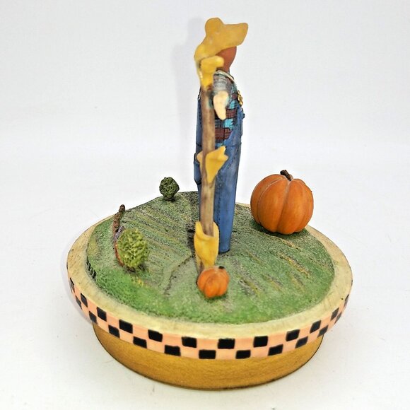 Warren Kimble Yankee Candle Topper Scarecrow Pumpkins Resin Country Classics - Picture 6 of 8